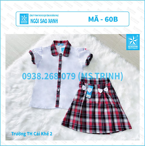 ÁO HỌC SINH NỮ 15B - TIỂU HỌC CÁI KHẾ 2